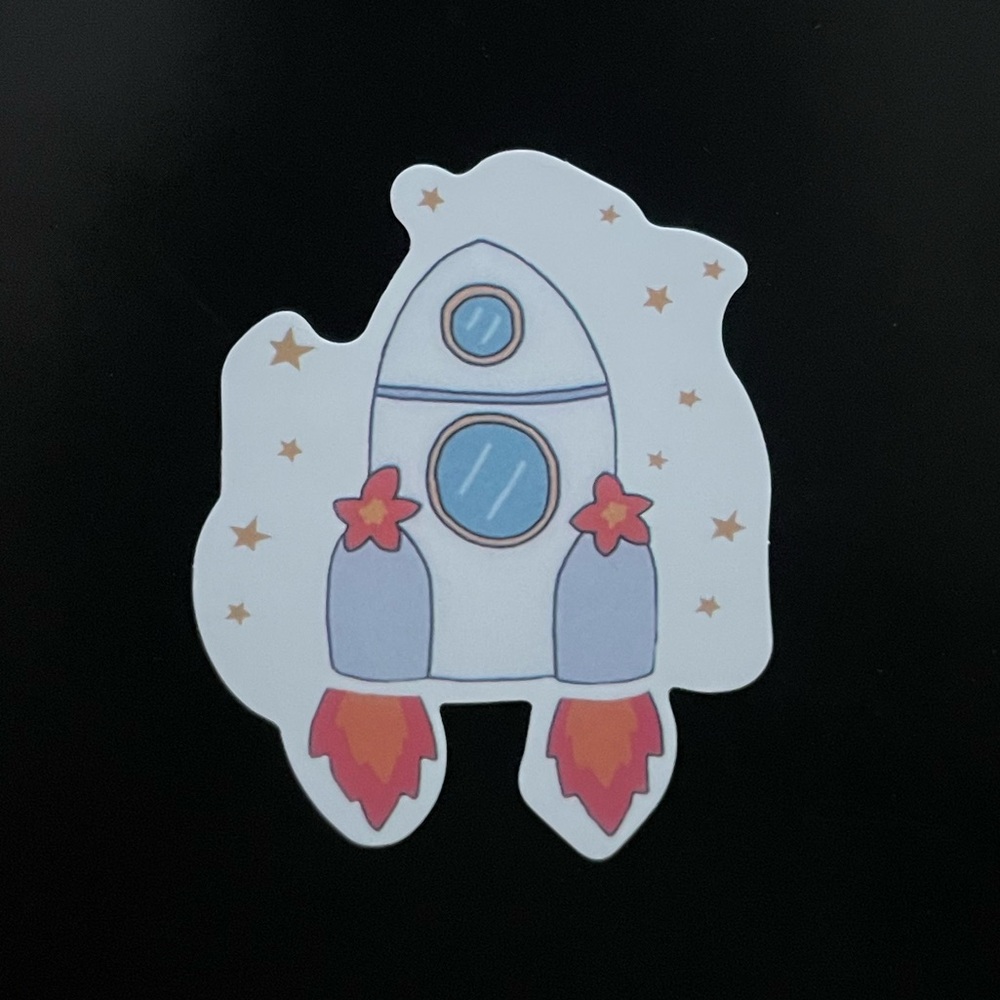 Spaceship Rocket Sticker